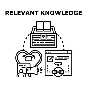 Relevant knowledge, education, and social media sharing concept 스톡 일러스트