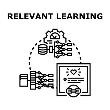 Relevant learning using artificial intelligence data processing system イラスト素材