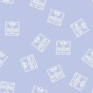 Relevant link line seamless pattern Stock Illustration