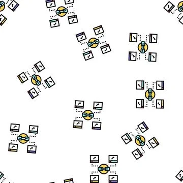 Relevant outbound links vector seamless pattern Illustrazione stock