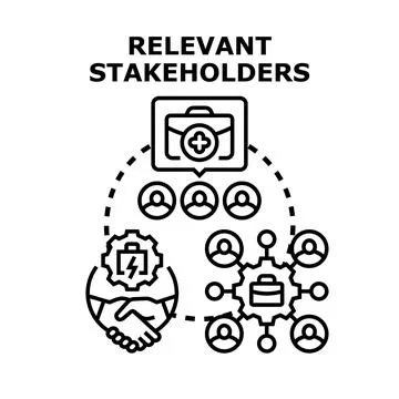 Relevant stakeholders collaborating on business project development イラスト素材