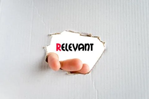 Relevant text concept Stock Photos