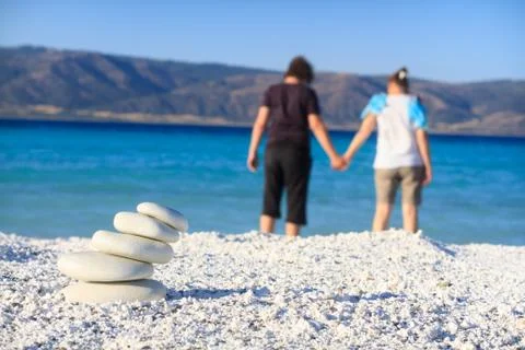 Relexation on the beach Stock Photos
