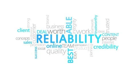 Reliability, Animated Typography Stock Illustration
