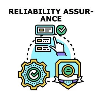 Reliability assurance concept checking system quality performance 스톡 일러스트