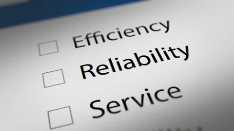 Reliability Check box with Customer Expectation Service Stock Footage 126951493