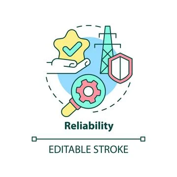 Reliability concept icon Stock Illustration