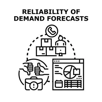 Reliability of demand forecasts concept vector icon Stock Illustration