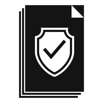 Reliability documents icon simple vector. Business document 库存插图