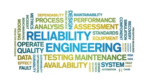 Reliability Engineering animated word cloud,animation kinetic typography loop. Stock Footage 310953566