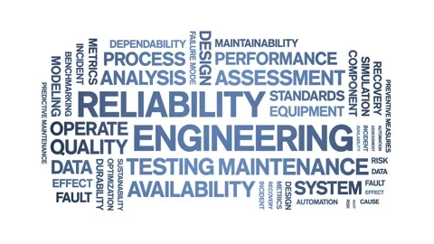 Reliability Engineering animated word cloud,animation kinetic typography loop. Stock Footage 310953587