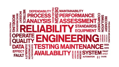 Reliability Engineering animated word cloud,animation kinetic typography loop. Stock Footage 310953593