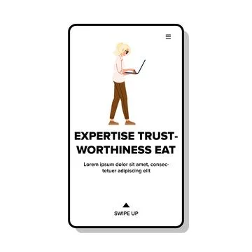 Reliability expertise trustworthinesss vector Stock Illustration