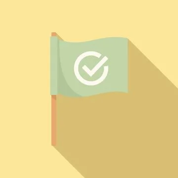 Reliability flag icon flat . South customer Stock Illustration