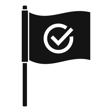 Reliability flag icon simple vector. South customer Stock Illustration