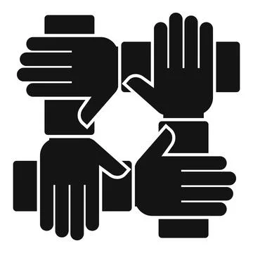 Reliability group icon simple vector. Social hand Stock Illustration