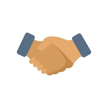 Reliability handshake icon flat vector. Trust integrity Stock Illustration
