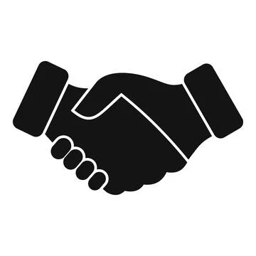Reliability handshake icon simple . Trust integrity Stock Illustration