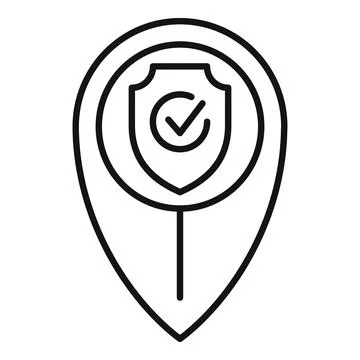 Reliability location icon outline vector. Fast delivery Stock Illustration