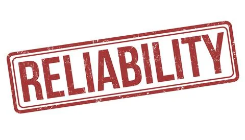 Reliability vintage rubber stamp on white background Illustrazione stock