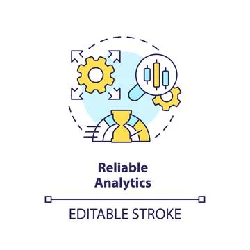 Reliable analytics concept icon 库存插图
