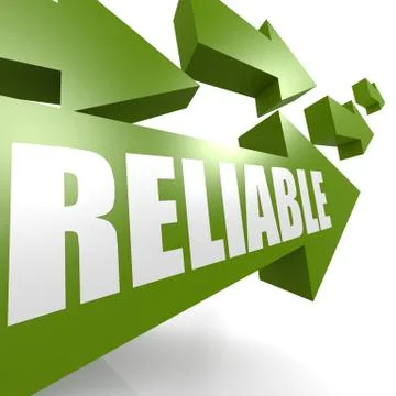 Reliable arrow green Stock Illustration