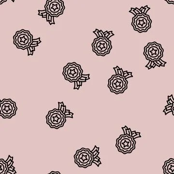 Reliable business ethics line vector seamless pattern Illustrazione stock