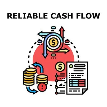 Reliable cash flow management ensuring financial stability Stock Illustration