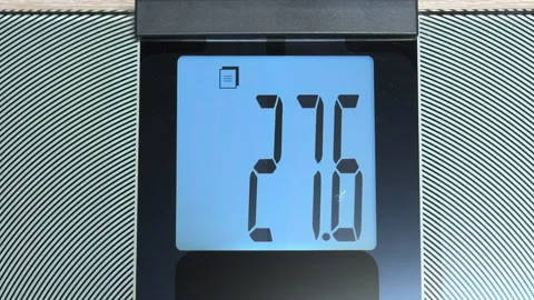 Reliable Digital Scale Activates with a Sharp and Reassuring Electronic Beep Stock Footage 329087483