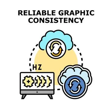 Reliable graphic consistency with cloud synchronization and processing Stock Illustration