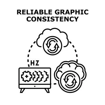 Reliable graphic consistency with cloud synchronization and processing Stock Illustration