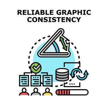 Reliable graphic consistency concept vector icon illustration Stock Illustration