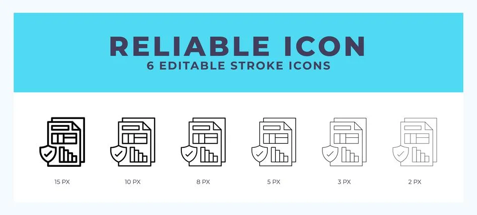 Reliable icon with editable stroke. Outline icon vector illustration. Stock Illustration