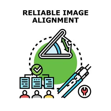 Reliable image alignment and data processing concept Stock Illustration