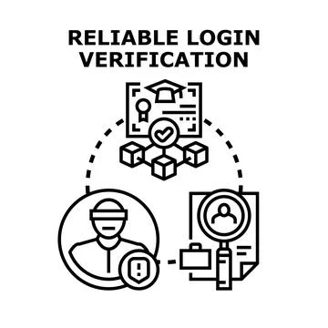 Reliable login verification process ensuring secure access Stock Illustration