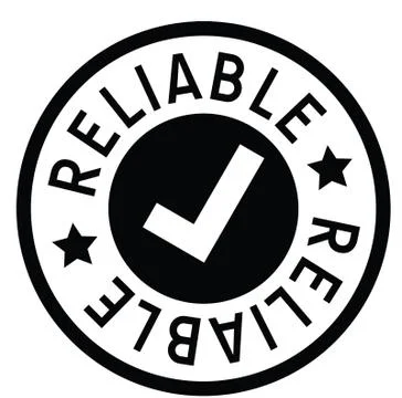 Reliable rubber stamp Illustrazione stock