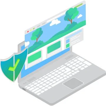 Reliable site safe service vector 3d icon 스톡 일러스트