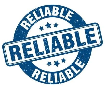 Reliable stamp. reliable label. round grunge sign Stock Illustration