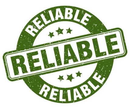 Reliable stamp. reliable label. round grunge sign Stock Illustration