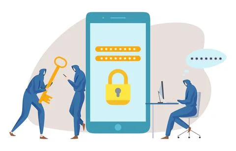 Reliable system, device security, new technologies, digital code, privacy Stock Illustration