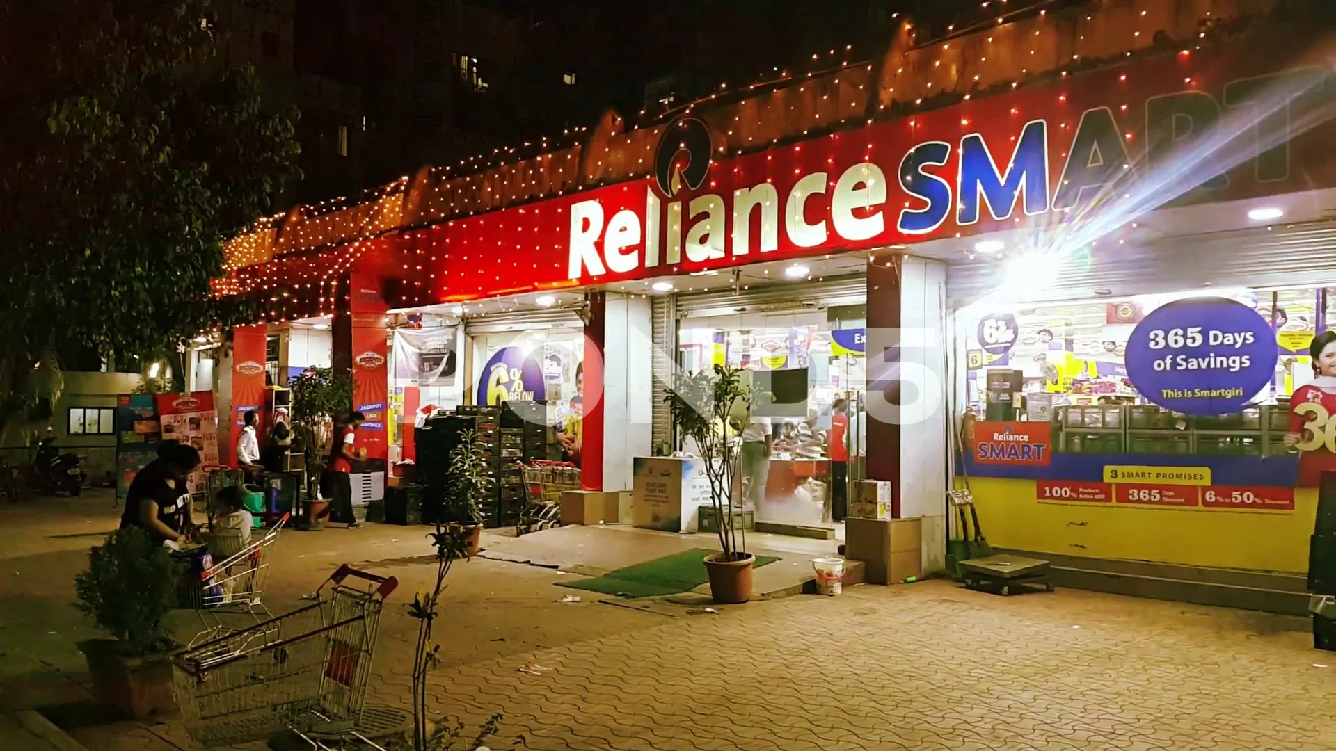 Reliance Shopping Mall At Night Stock Video Pond5
