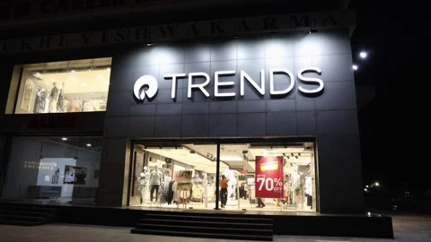 reliance trends shopping mall night Stock Video Pond5 - Main Image