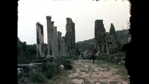 Relief on Ancient Column Stock Footage 278040145