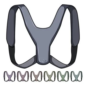 Relief back posture corrector cartoon vector graphic イラスト素材