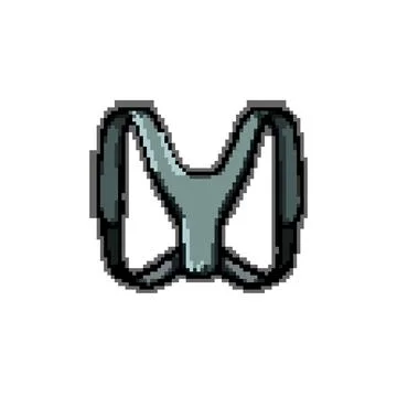 Relief back posture corrector pixel art vector illustration Illustrazione stock