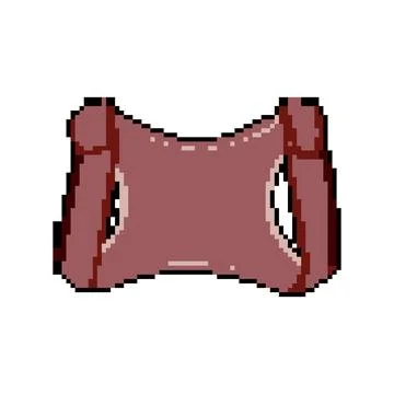 Relief back posture corrector pixel art vector illustration Illustrazione stock