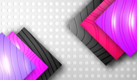 Relief Background with Plastic Tile. Illustrazione stock