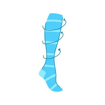 Relief compression socks cartoon vector illustration Stock Illustration