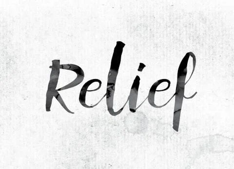Relief Concept Painted in Ink Stock Illustration