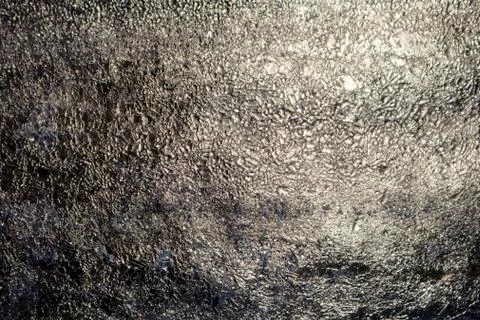 The relief of the crust of ice covered with patterns Foto stock